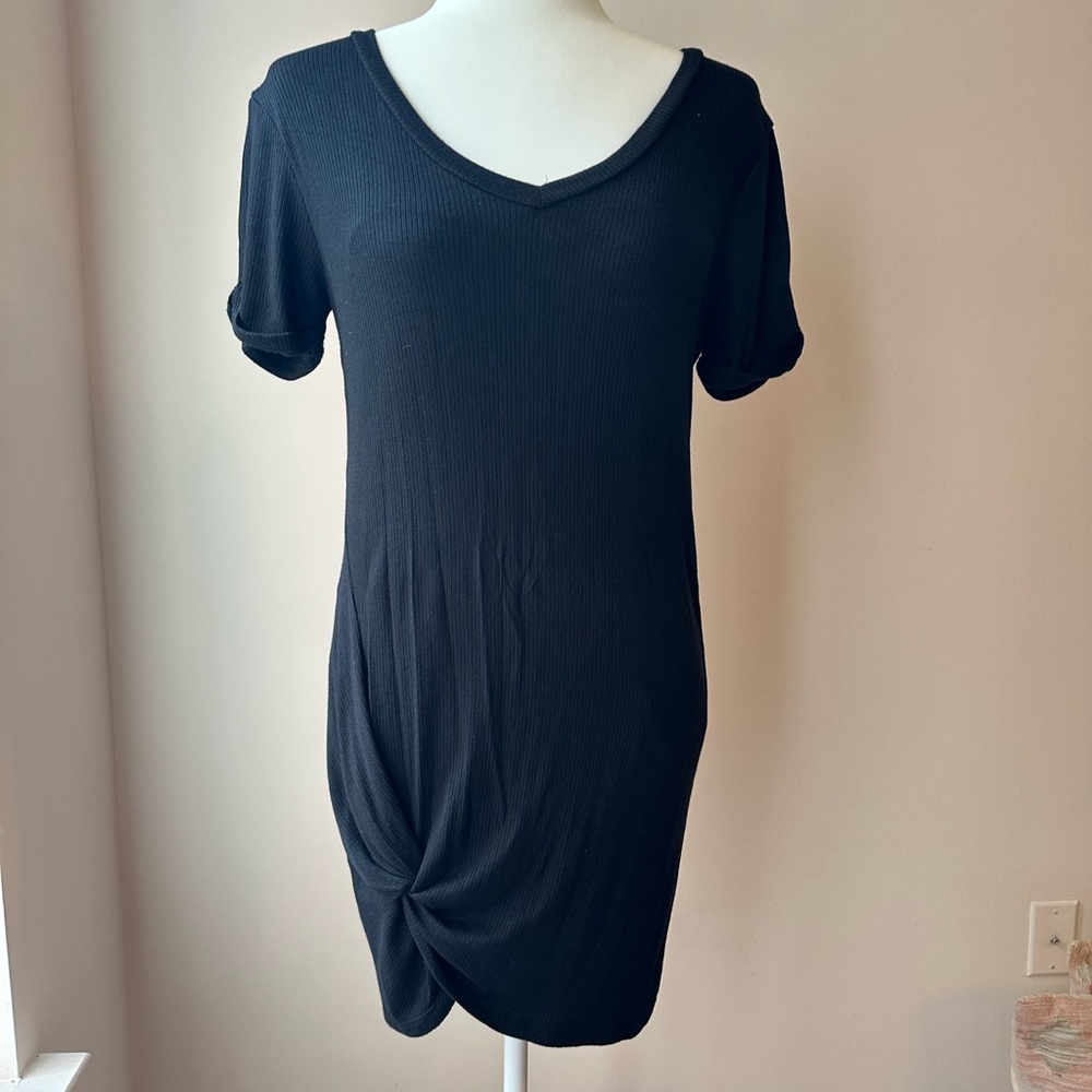 Ribbed T-shirt dress